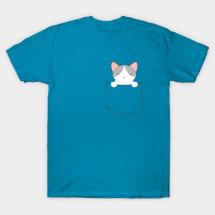 Kawaii Pocket Cat T-Shirt T-Shirt